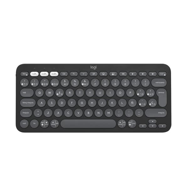 Näppäimistö ja hiiri Logitech K380S Grafiitinharmaa Espanjalainen Qwerty Grafiitti