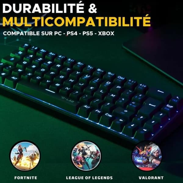 Tangentbord The G-Lab KEYZ TITAN Vit