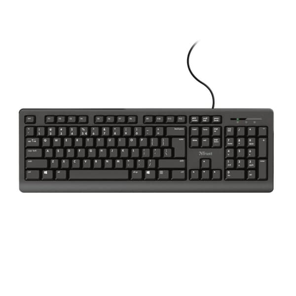 Tastatur Trust Primo Qwerty portugisisk Sort Sort
