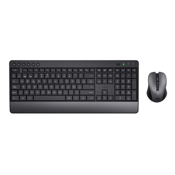 Tangentbord och Mus Trust Trezo Svart Qwerty Spanska