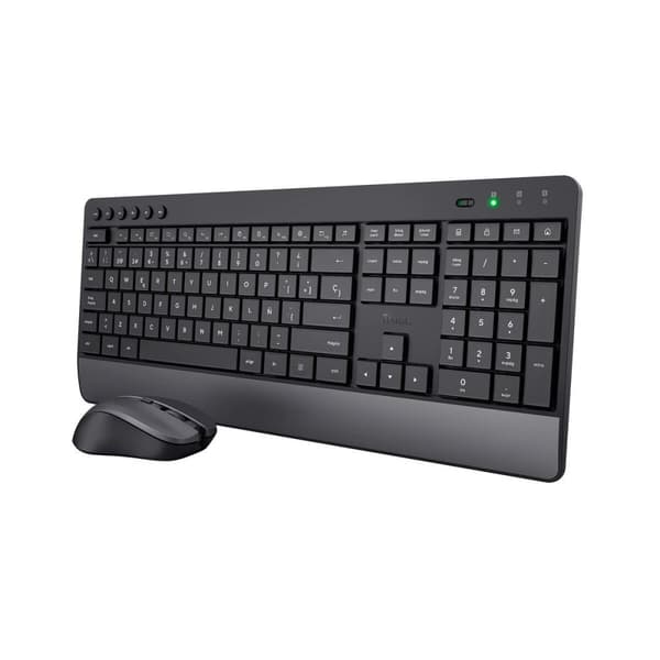 Tastatur og mus Trust Trezo Sort Spansk qwerty