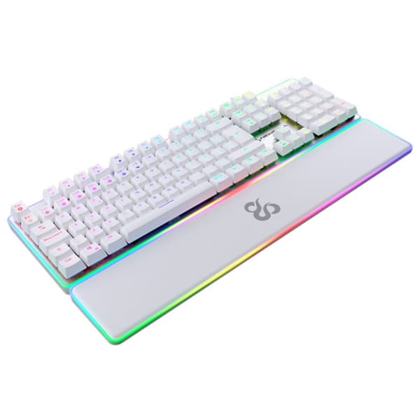 Tastatur Newskill NS-KB-GUNGNYR-GAT-RE Hvit Spansk Qwerty QWERTY Sort