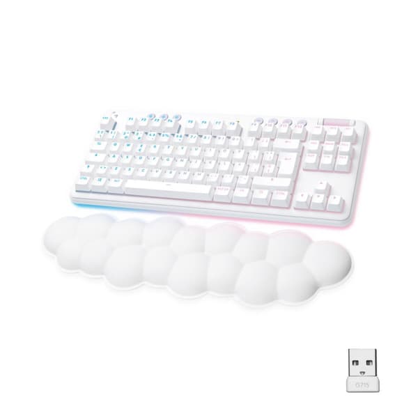 Gaming-tastatur Logitech 920-010685 Spansk qwerty QWERTY Hvid