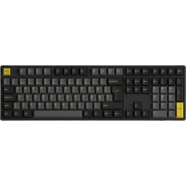 Akkogear 5108B Plus -mekaniskt tangentbord, Akko V3 Lavender Purple Pro -brytare, svart/guld