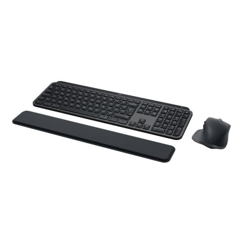 Logitech MX Keys S Combo - sats med tangentbord och mus - nordiskt (danska/finska/norska/svenska) - grafit - med Palm Rest Inmatningsenhet grafit