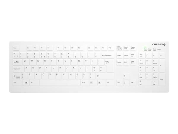 Active Key AK-C8112 - Tangentbord - medicinskt - full size - tvättbar - trådlös - 2.4 GHz - QWERTY - brittisk - tangentbrytare: CHERRY SX - vit Vit