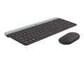 Miniatyrbild 5 av 5: Logitech Slim Wireless Combo MK470 - Sats med tangentbord och mus - trådlös - 2.4 GHz - USA, internationellt - grafit