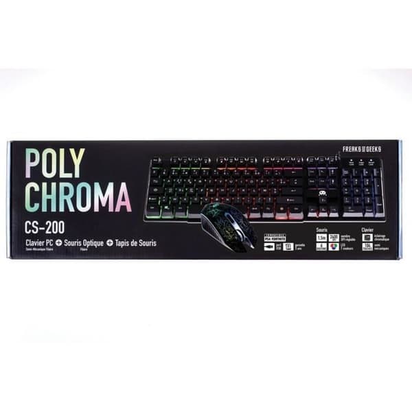 FREAKS OCH NÖRDAR PolyChroma C200 tangentbord och muspaket kompatibelt Fortnite PS4
