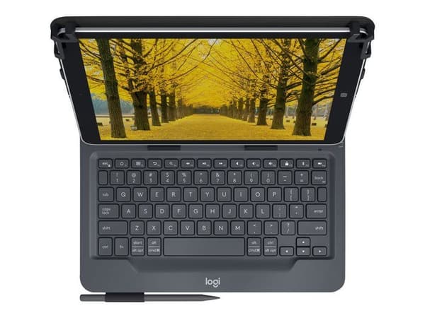 LOGITECH Universal Folio-tangentbord och fodral - Trådlös - Bluetooth 3.0 - AZERTY - Svart