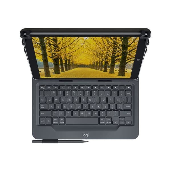 LOGITECH Universal Folio-tangentbord och fodral - Trådlös - Bluetooth 3.0 - AZERTY - Svart