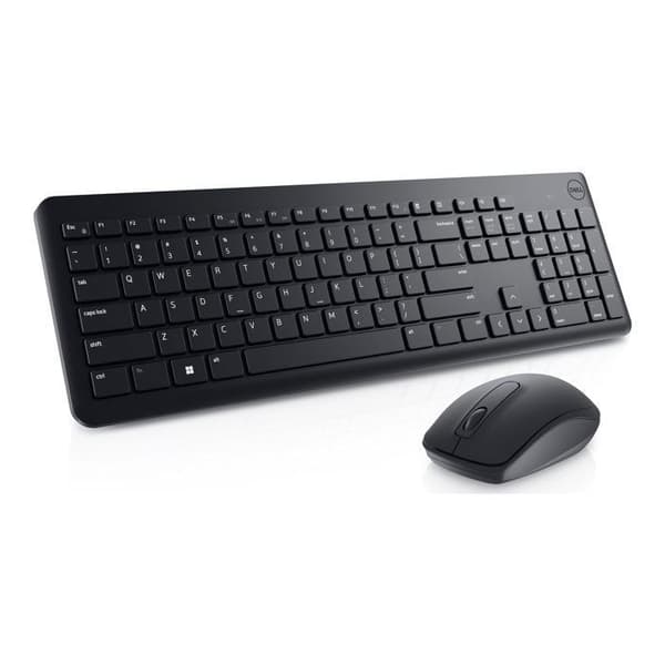 Trådl tangentbord och mus - Dell - KM3322W - Svart - Franska (AZERTY) - Trådlös anslutning Svart