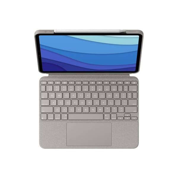 Tangentbord och fodral - Logitech - Combo Touch - QWERTY International US - Bakgrundsbelyst - Sand