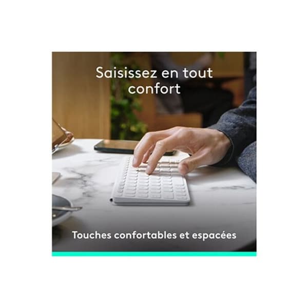 Logitech Keys-To-Go 2 trådlöst tangentbord för iPad - ljusgrå