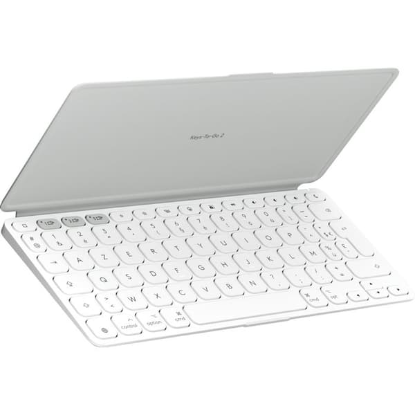 Logitech Keys-To-Go 2 trådlöst tangentbord för iPad - ljusgrå Vit