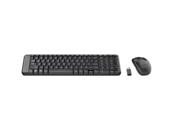 Logitech Wireless Combo MK220 - Tastatur- og mussett - trådløs - 2.4 GHz - Internasjonal engelsk / kanadisk fransk