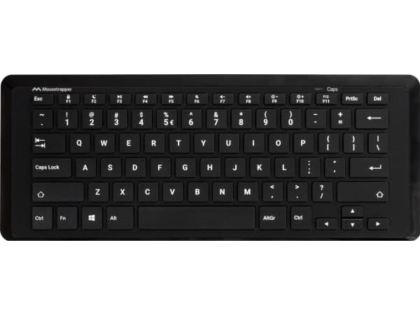 Mousetrapper Type Mini - Näppäimistö - kompakti - langaton - Bluetooth - QWERTY - Pohjoismainen