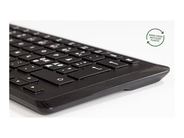 Mousetrapper Type Mini - Tangentbord - compact - trådlös - Bluetooth - QWERTY - Nordisk Svart