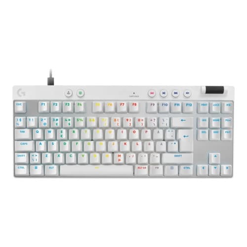 Logitech G PRO X RAPID - tangentbord TKL - QWERTY - nordiskt (danska/finska/norska/svenska) - vit Inmatningsenhet