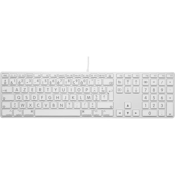 USB-tangentbord - LMP - KB-1243-BIG - Stora tecken - Anodiserad aluminium - 110 tangenter ISO