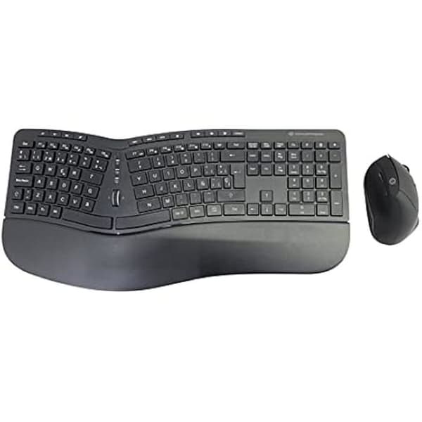 Ergonomiskt tangentbord och vertikal mus - CONCEPTRONIC - ORAZIO02ES - Trådlös - Spanska - 125 tangenter Svart