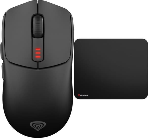 Genesis - M-9139161 - ZIRCON 500 TRÅDLÖS Mus (NMG-2113) + Carbon 500 L LOGO Musmatta