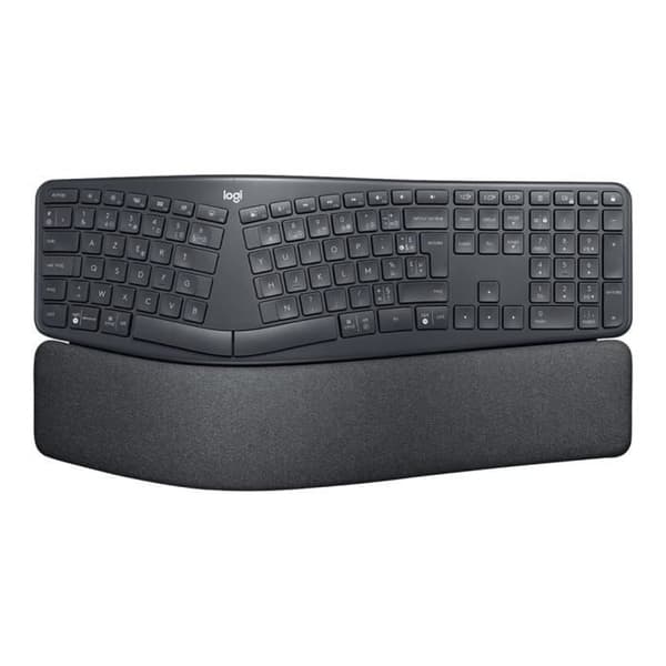 - Logitech - Logitech ERGO K860 Split Keyboard for Business - Tangentbord - trådlöst - Bluetooth LE - QWERTY - Pan Nordic - grafit