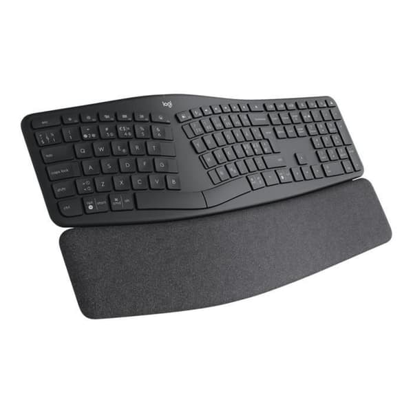 - Logitech - Logitech ERGO K860 Split Keyboard for Business - Tangentbord - trådlöst - Bluetooth LE - QWERTY - Pan Nordic - grafit