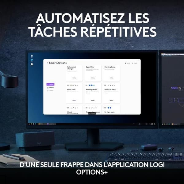 Logitech MX Keys S - tangentbord - AZERTY - Franska - ljusgrå Inmatningsenhet