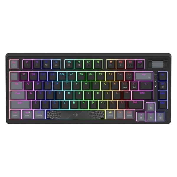 AQIRYS Mekaniskt tangentbord 75%/81 tangenter med kabel ADARA MINI svart/grå