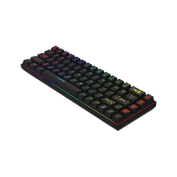AQIRYS Mekanisk tastatur 65%/68 Taster Dual Mode: Wirelles&BT+Wired MIRA sort