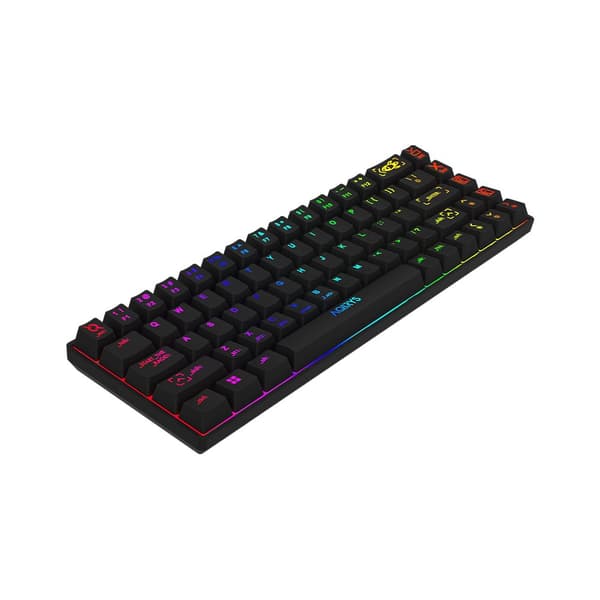 AQIRYS Mekanisk tastatur 65%/68 Taster Dual Mode: Wirelles&BT+Wired MIRA sort