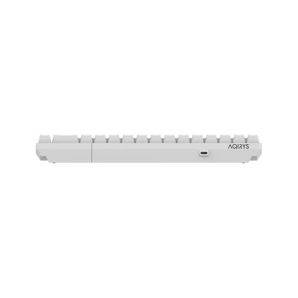 AQIRYS Mekaniskt tangentbord 65 %/68 tangenter Dual Mode: Wirelles&BT+Wired MIRA vit