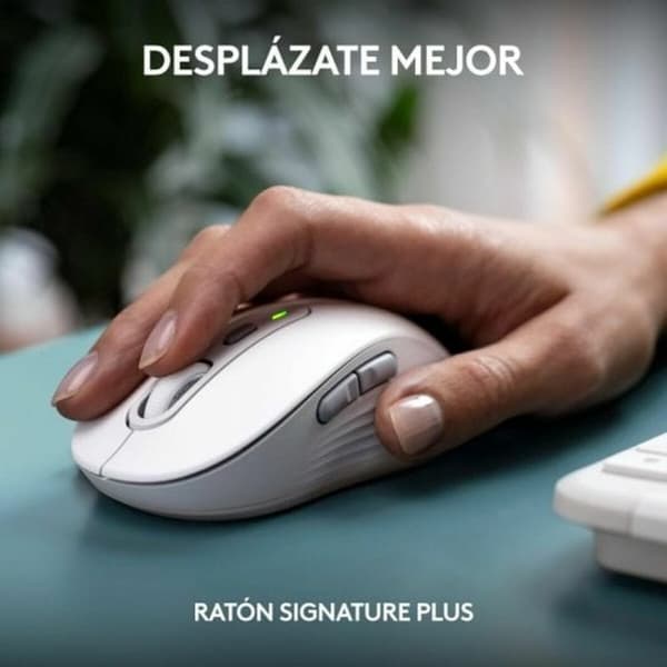 Tastatur og mus Logitech 920-012596 Hvid Spansk QWERTY