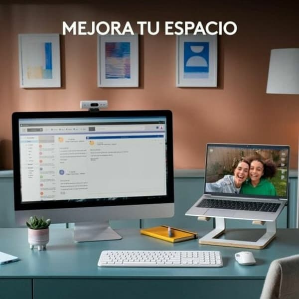 Näppäimistö ja hiiri Logitech 920-012596 Valkoinen Espanja QWERTY