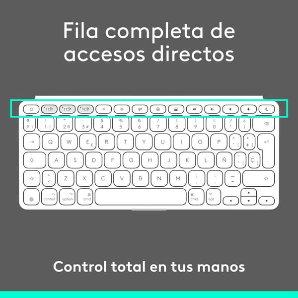 Bluetooth-Tastatur Logitech 920-013011 Spansk Qwerty Grå Hvit/Grå