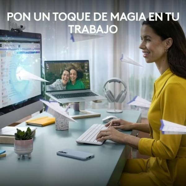 Tastatur og Mus Logitech 920-012596 Hvit Spansk QWERTY