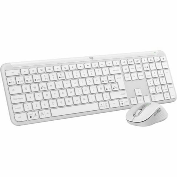 Tastatur og Mus Logitech 920-012596 Hvit Spansk QWERTY Hvit