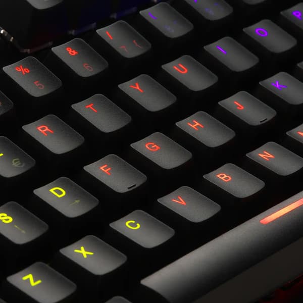 Denver GKK-330 gaming-tastatur med mekaniske brytere og RGB-belysning - nordisk layout