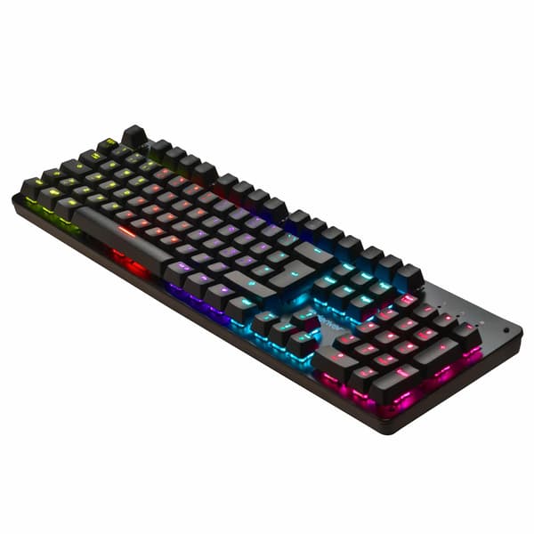 Denver GKK-330 gaming-tastatur med mekaniske kontakter og RGB-belysning - nordisk layout