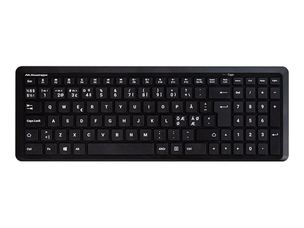 Mousetrapper Type Midi - Näppäimistö - kompakti - langaton - Bluetooth, USB-C - QWERTY - Pohjoismainen