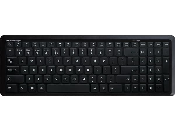 Mousetrapper Type Midi - Näppäimistö - kompakti - langaton - Bluetooth, USB-C - QWERTY - Pohjoismainen