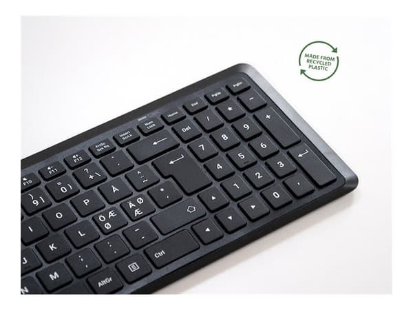 Mousetrapper Type Midi - Näppäimistö - kompakti - langaton - Bluetooth, USB-C - QWERTY - Pohjoismainen