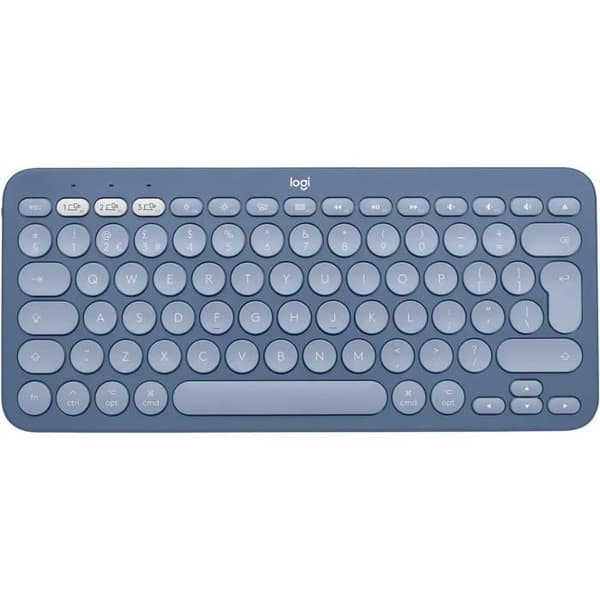 Bluetooth-tangentbord - LOGITECH - K380 - Multi-enheter - Batteritid 2 år - QWERTZ Tyska Blå