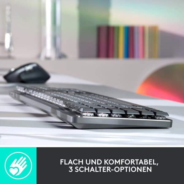 Tangentbord - LOGITECH - MX Mechanical - Trådlös - Bakgrundsbelyst - QWERTZ