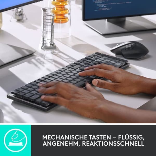 Tangentbord - LOGITECH - MX Mechanical - Trådlös - Bakgrundsbelyst - QWERTZ