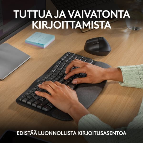 Logitech Wave Keys - trådlöst tangentbord, grafit