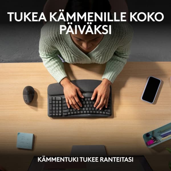 Logitech Wave Keys - trådlöst tangentbord, grafit