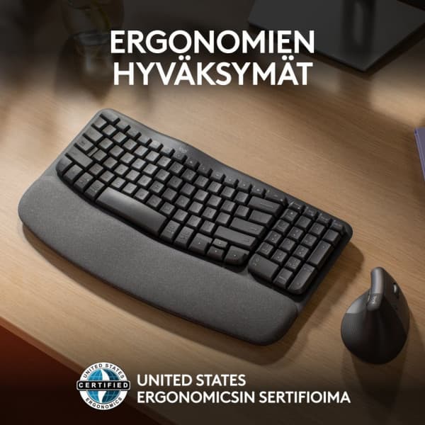 Logitech Wave Keys - trådlöst tangentbord, grafit