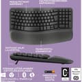 Miniatyrbild 6 av 10: Logitech Wave Keys - trådlöst tangentbord, grafit