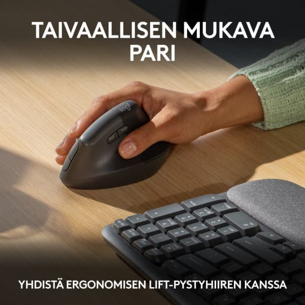 Logitech Wave Keys - trådlöst tangentbord, grafit